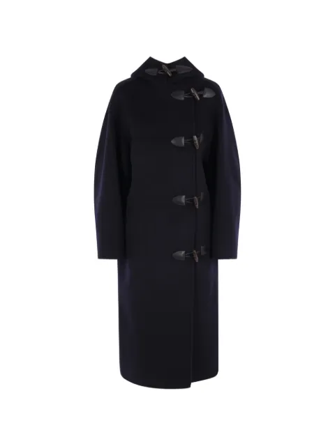 Róhe toggle-fastening hooded coat Blue 82011415410