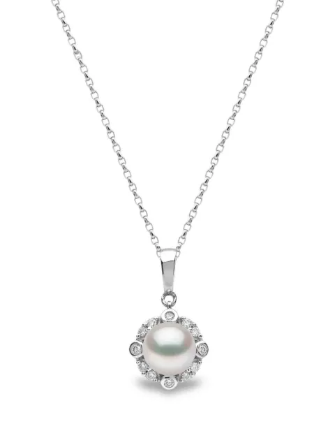 Yoko London freshwater pearl and diamond necklace Silver TPM02227FC
