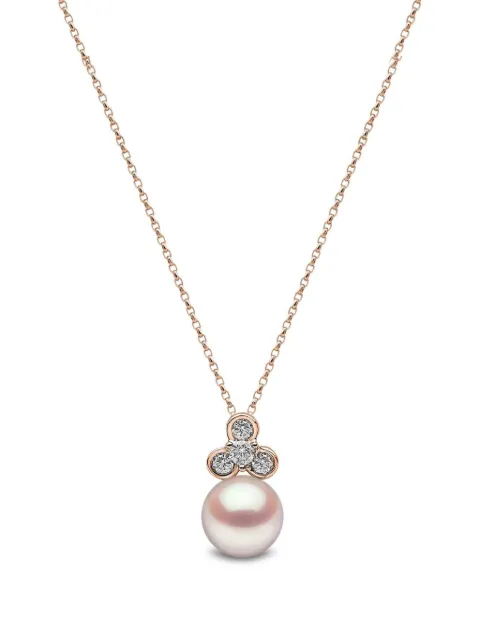 Yoko London Freshwater pearl and diamond necklace Pink TPM02179FC