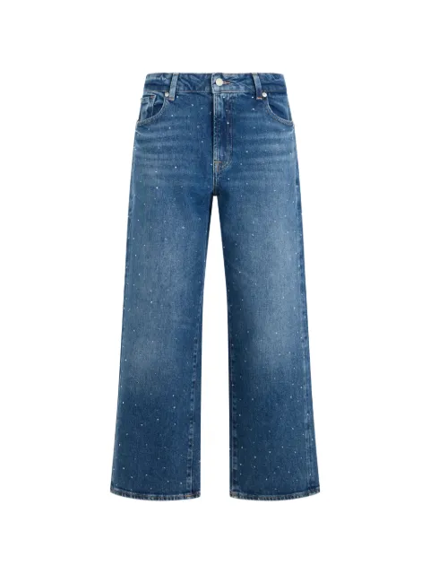 7 For All Mankind crystal-embellished stovepipe jeans Blue 7U7B0K85