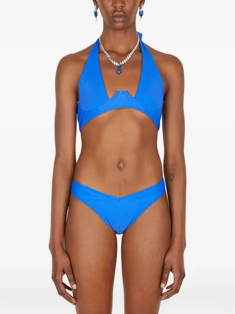 Di Petsa Nymph self-tie halterneck bikini Blue NYMPTHINMILKBIKINI