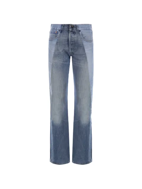 Lutz Huelle asymmetric-hem regular-fit jeans Blue SHADOWDENIMPANTS