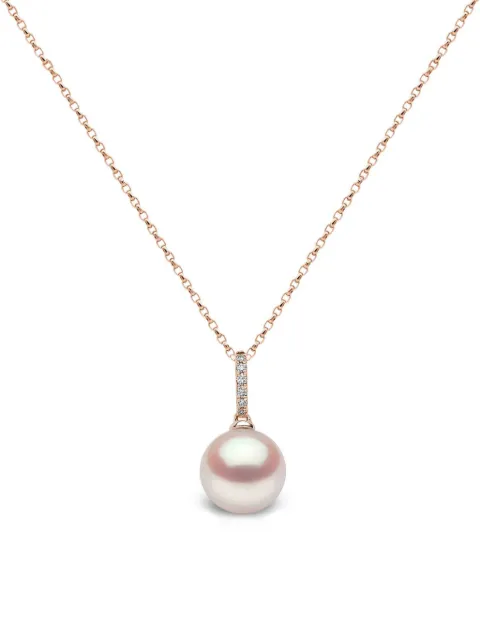 Yoko London freshwater pearl and diamond necklace Pink YPM0021905C