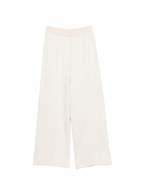 Peserico elasticated-waistband wide-leg trousers Neutrals A04859J0A5033