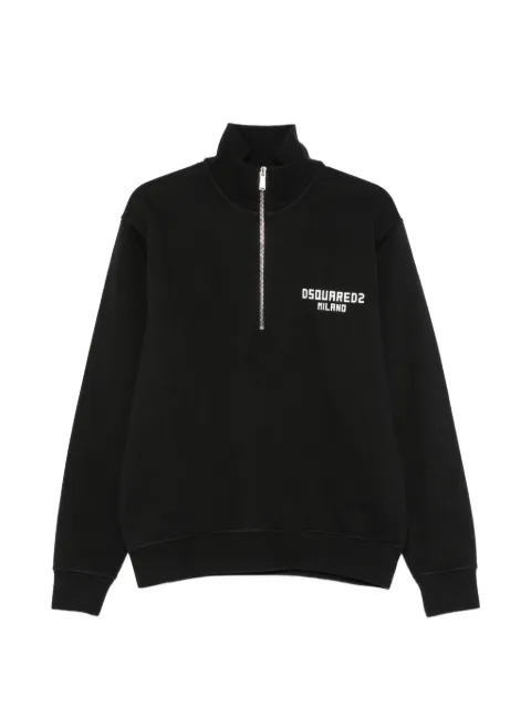 DSQUARED2 logo-print half-zip sweatshirt Black S74GU0926D25029