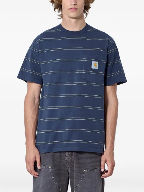 Carhartt WIP Bert Pocket striped chest-pocket T-shirt Blue I036855
