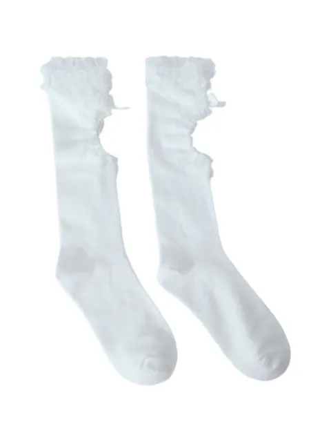 Vans x METAGIRL ruffled knee-high socks White VN000SUVWHT