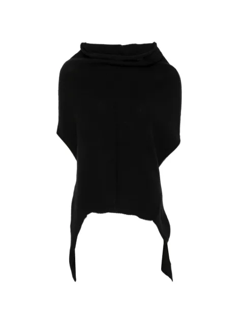 Rick Owens off-shoulder asymmetric-hem sweater Black RP02F5681WSBR