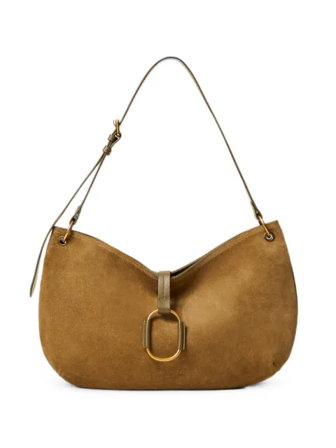 TWINSET round suede shoulder bag Neutrals 262TB7151