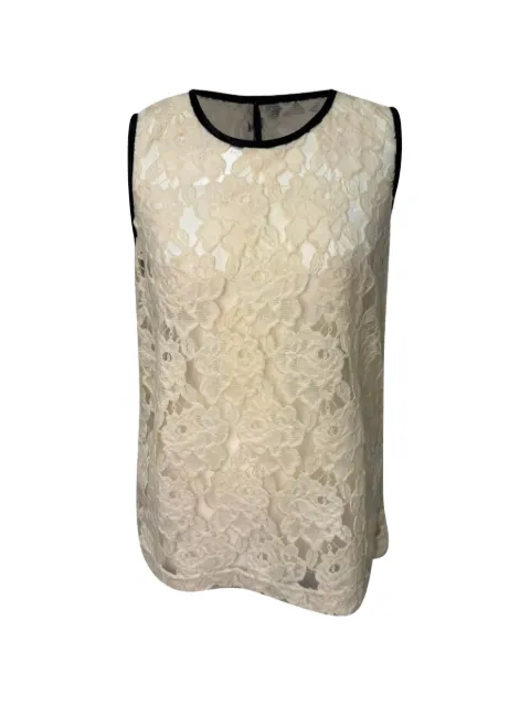 Dolce & Gabbana Pre-Owned lace-details tank top Neutrals RFCPUGBCL757811W