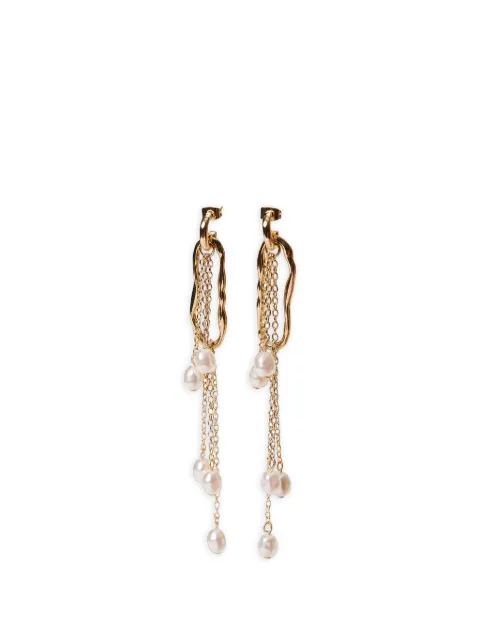 TWINSET earrings with hoops and pearls Gold 262TA4022