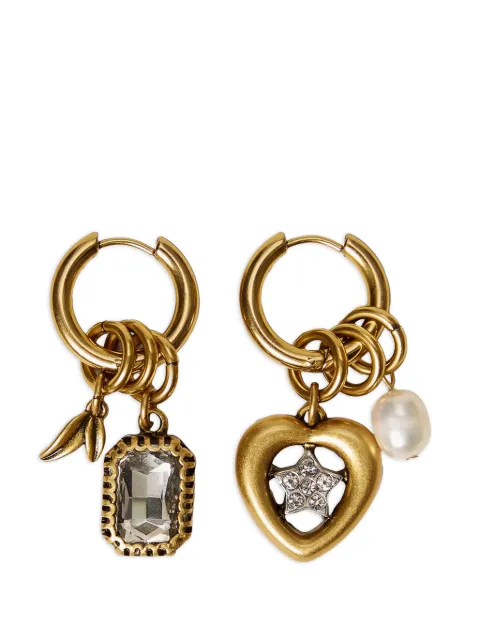 TWINSET charm-detail hoop earrings Gold 262TO5391