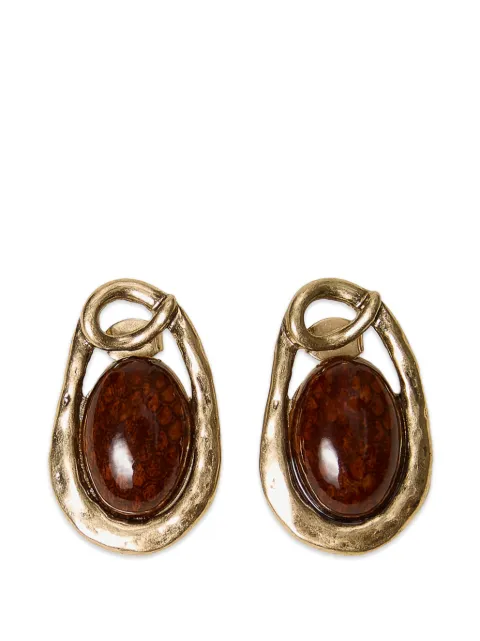 TWINSET animal-print cabochon earrings Gold 262TO5351