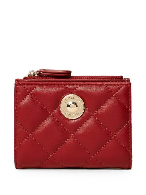 TWINSET quilted logo-plaque wallet Red 262TH7012