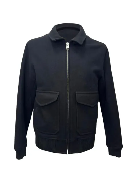 SANDRO zip-up patch-pockets jacket Black RFCPUGBCL757542M