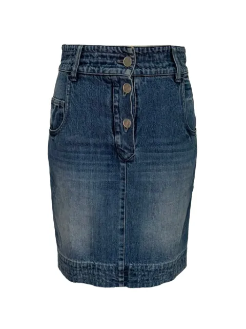 CHANEL Pre-Owned high-rise denim mini skirt Blue RFCPUGBCL757812W