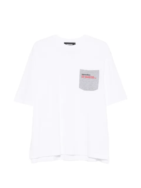 DSQUARED2 logo-print pocket T-shirt White S74GD1608D20033