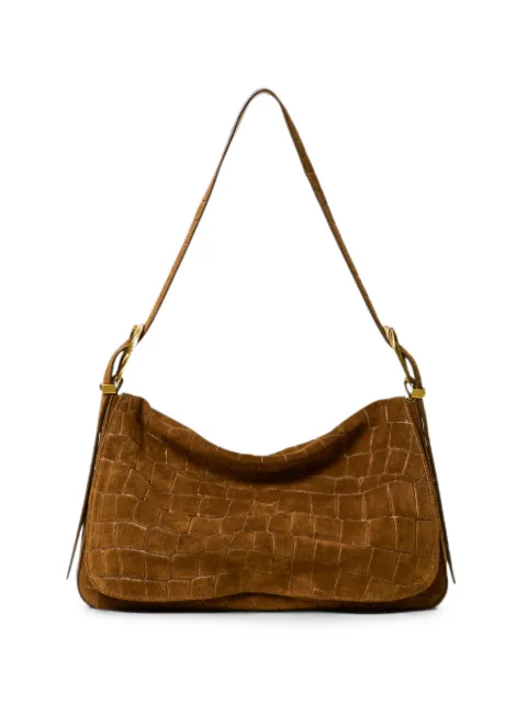 TWINSET Liliane croc-effect leather tote bag Brown 262TD8140