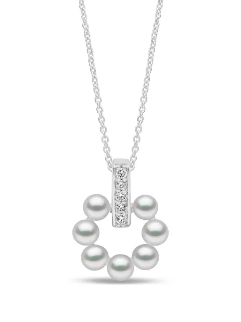 Yoko London Eclipse Akoya pearl and diamond necklace Silver QYP22557X