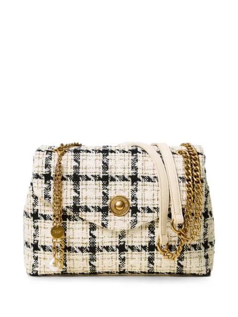 TWINSET chequered bouclé shoulder bag Neutrals 262TB7320