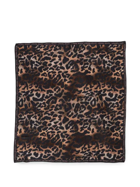 TWINSET animal-print kefiah Black 262AA4030