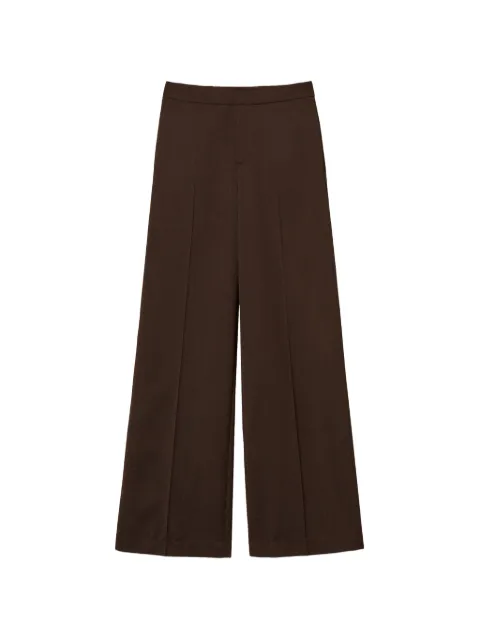 TWINSET matte satin wide leg trousers Brown 262TT2223