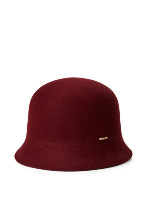 TWINSET wool cloth cloche hat Red 262TO5240