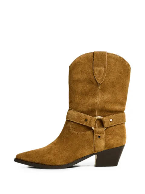 TWINSET suede-cow ankle boots Brown 262TCP126