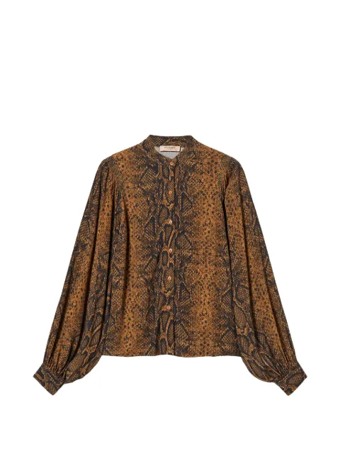 TWINSET Crêpe de Chine python-print shirt Brown 262TT2602