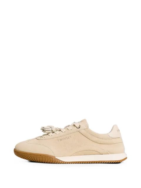 TWINSET suede trainers with tassels Neutrals 262TCP090