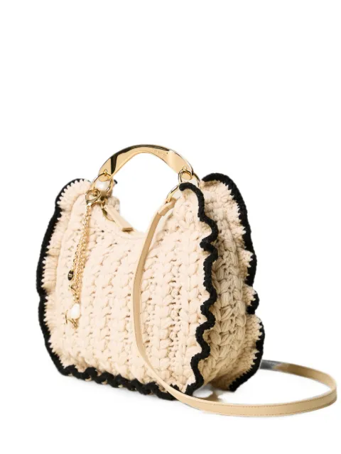 TWINSET crochet Croissant bag Neutrals 262TB7290