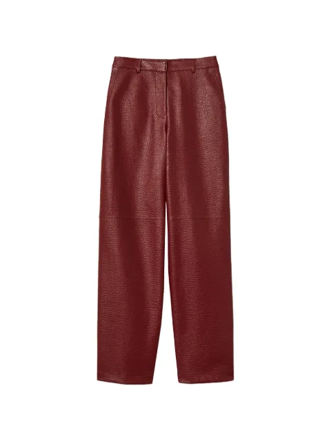 TWINSET wide faux leather trousers Red 262AP2292