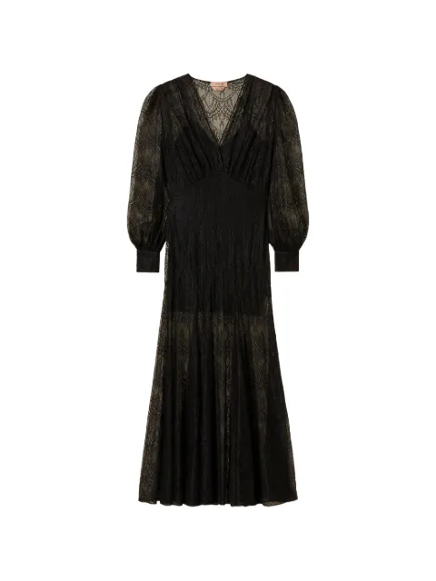TWINSET Valenciennes lace long dress Black 262TP274A