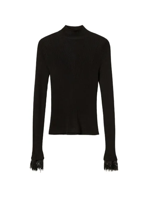 TWINSET turtleneck jumper with embroidery Black 262TT3080