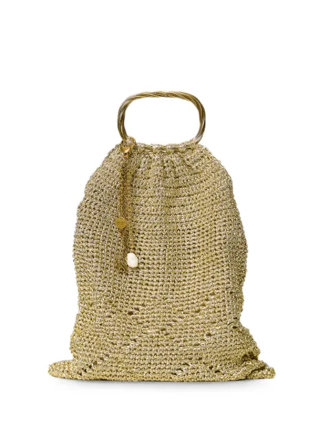 TWINSET Lurex crochet handbag Gold 262TB7330
