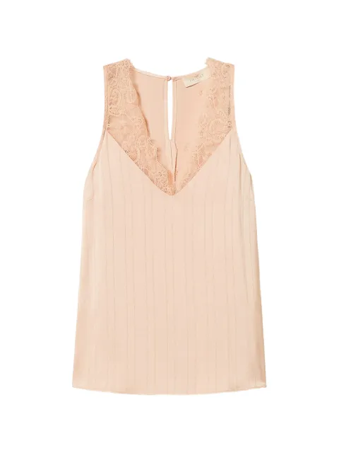 TWINSET satin and lace top Pink 262TP2124