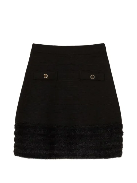 TWINSET knit skirt with gold-tone buttons Black 262AP3033
