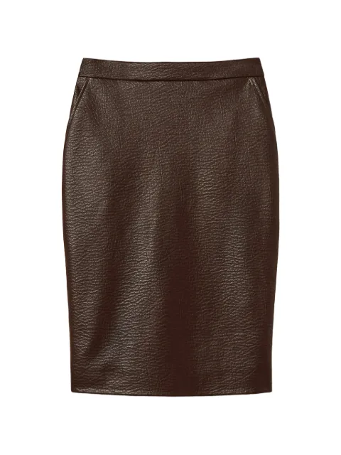 TWINSET faux leather midi skirt Brown 262AP2293