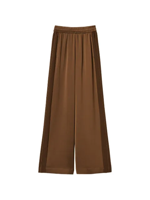 TWINSET Envers satin palazzo trousers Brown 262TP2133