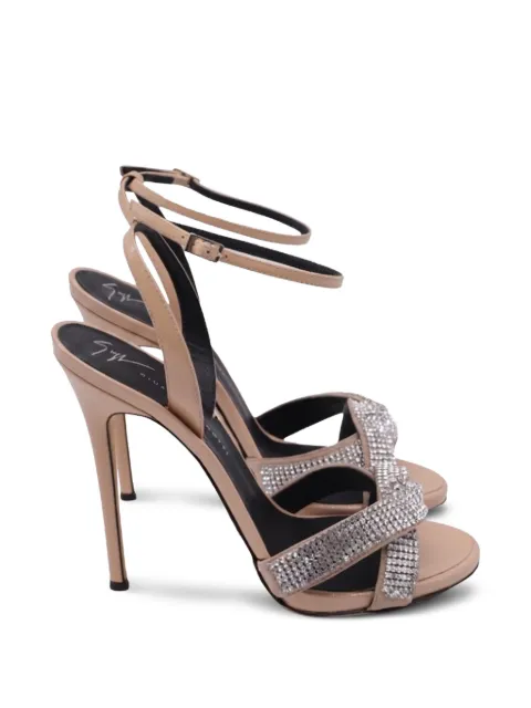 Giuseppe Zanotti Vintage Swarovski crystal-embellished sandals Neutrals GILTPUUSSH743159W