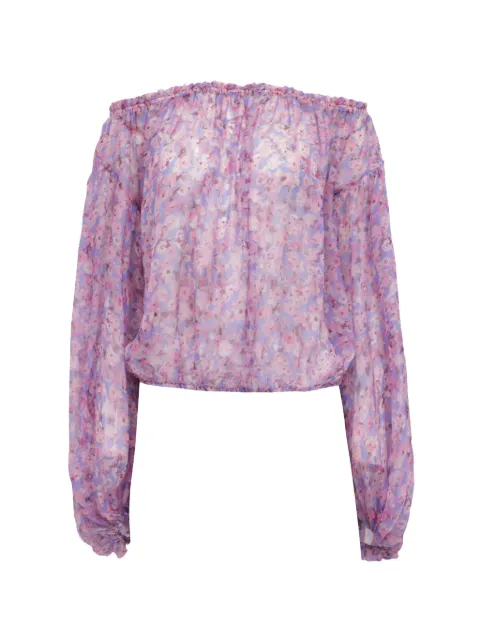 Caroline Constas Odessa floral-print top Purple RFCPUUSCL749373W