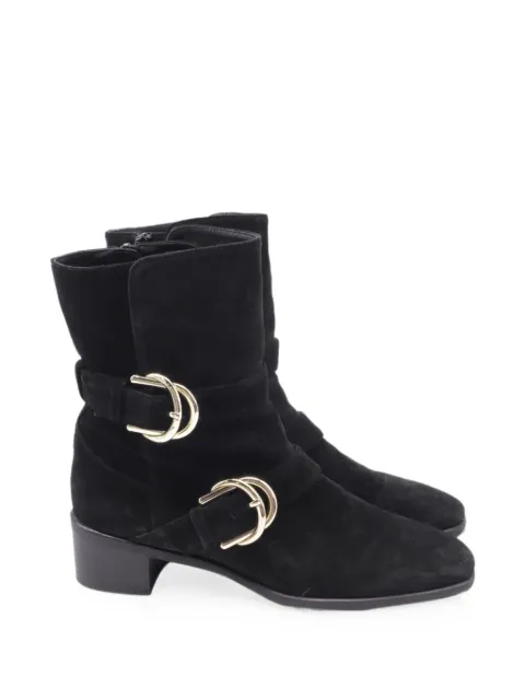 Stuart Weitzman 2010s Britain buckle ankle boots Black GILTPUUSSH757437W
