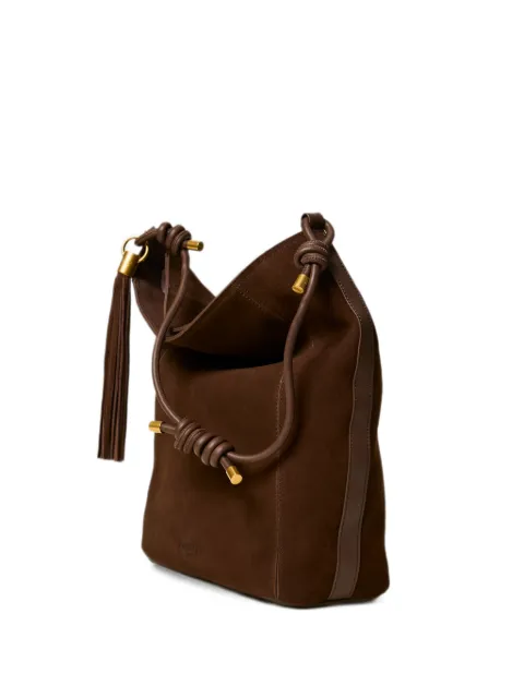 TWINSET suede bucket bag Brown 262TD8230