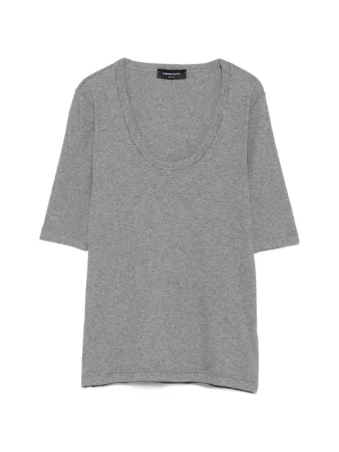 Fabiana Filippi embellished scoop-neck T-shirt Grey JED266F6030000L896