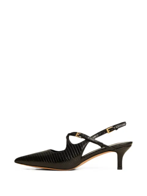 TWINSET leather slingbacks with straps Black 262TCP032