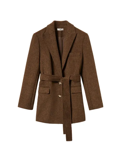 TWINSET velour wool cloth blazer Brown 262LI2DCC