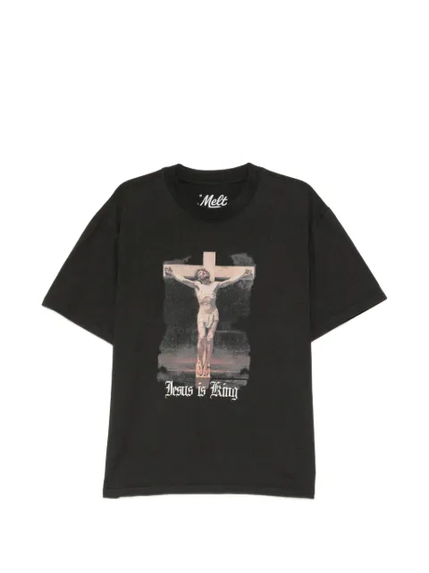 Melt graphic-print T-shirt Black MS5386