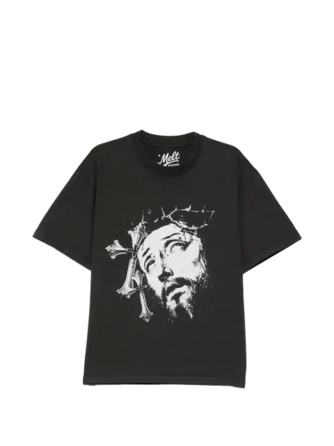 Melt graphic-print T-shirt Black MS5388