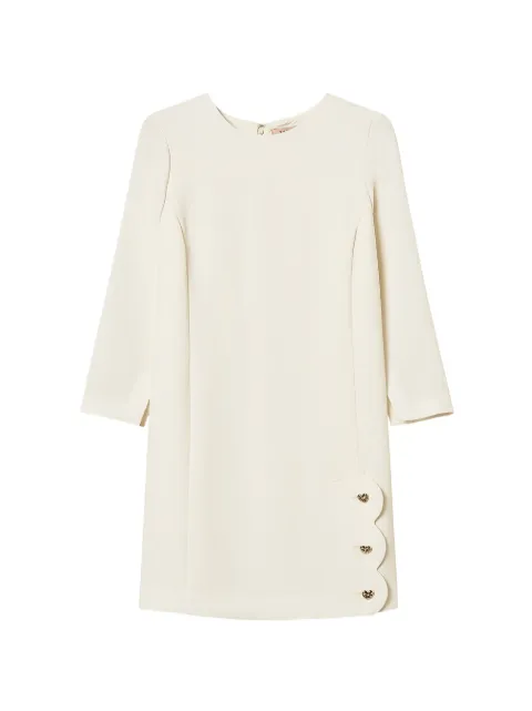 TWINSET short crêpe dress with heart-shaped buttons Neutrals 262TP2045