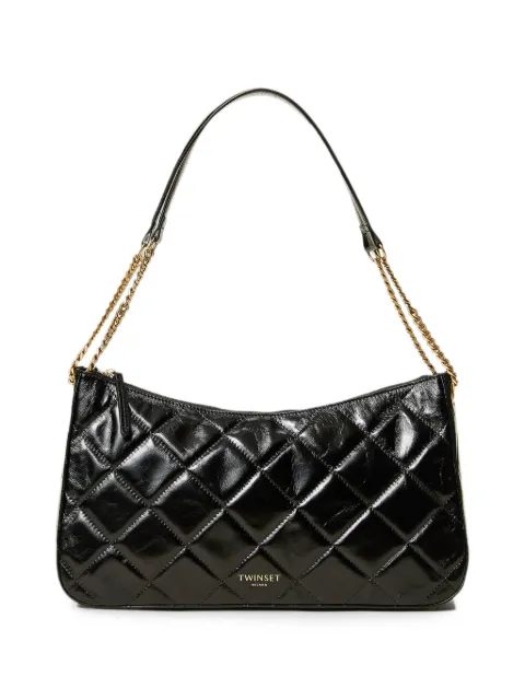 TWINSET large Liliane quilted leather bag Black 262TD8150